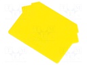 End plate; Application: ZUG; yellow; Width: 1mm; polyamide; UL94V-0