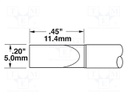 Tip; chisel; 5x12mm; 468°C; for soldering station