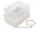 Enclosure: multipurpose; X: 85mm; Y: 125mm; Z: 85mm; Ritec; IP65