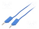 Test lead; 60VDC; 16A; 4mm banana plug-4mm banana plug; Len: 2m