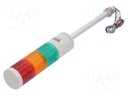 Signaller: signalling column; continuous light,blinking light