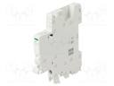 Auxiliary contacts; for DIN rail mounting; Contacts: SPDT; 0.1A