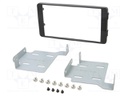 Radio mounting frame; Mitsubishi; 2 DIN; black gloss