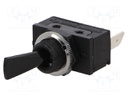 Switch: toggle; Pos: 2; SPST; OFF-ON; 16A/250VAC; 28A/28VDC; IP40