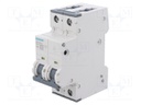 Circuit breaker; 230/400VAC; Inom: 20A; Poles: 2; DIN; Charact: C