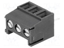 PCB terminal block; angled 90°; 3.5mm; ways: 3; on PCBs; 1mm2; 12A