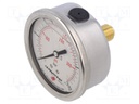 Glycerin manometer; 0÷25bar; 63mm; Enclos.mat: stainless steel