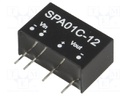 Converter: DC/DC; 1W; Uin: 36÷75V; 12VDC; Iout: 8÷83mA; SIP6; 3g