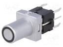 Switch: keypad; Pos: 2; SPST-NO; 0.05A/12VDC; silver; Illumin: LED