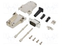 D-Sub; PIN: 9; male; shielded,with strain relief; straight
