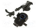 Car holder; black; air vent,for dashboard,for windscreen