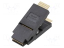 Test clip; PIN: 20; black; gold-plated; Application: SO,SOIC,SOJ