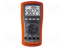 Digital multimeter; LCD,with a backlit; Bargraph: 41segm; 0÷45°C