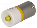 LED lamp; yellow; BA9S; 28VDC; 28VAC