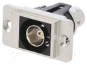 Coupler; BNC socket,both sides; 75Ω; silver; Series: DUALSLIM