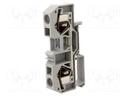 Splice terminal: rail; 0.2÷16mm2; ways: 1; terminals: 2; grey; 800V