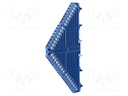 Splice terminal: rail; 1.5mm2; ways: 16; terminals: 64; blue; 250VAC
