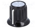 Knob; with pointer; Shaft d: 6.35mm; Ø20x17mm; screw fastening