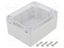 Enclosure: multipurpose; X: 90mm; Y: 115mm; Z: 55mm; polycarbonate