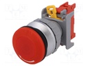 Switch: emergency stop; Stabl.pos: 2; NC; 30mm; red; IP65; Pos: 2