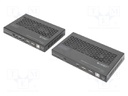 HDMI extender; HDCP 2.2,HDMI 2.0,PoE,USB 2.0; black; 100m