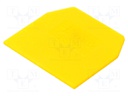 End plate; Application: ZG-G10; yellow; Width: 1mm; polyamide