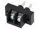 Terminal block; 6.3mm connectors,screw terminal; ways: 2; 300V