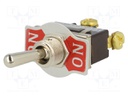 Switch: toggle; Pos: 2; SPDT; ON-ON; 10A/250VAC; Leads: M4 screws