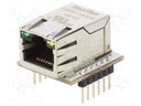 Module: Ethernet; Comp: W5100S; 3.3VDC; SPI; RJ45,pin header