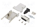 D-Sub; PIN: 15; female; shielded,with strain relief; straight