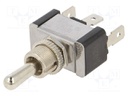 Switch: toggle; Pos: 3; SPDT; (ON)-OFF-(ON); 20A/125VAC; 0÷65°C