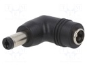 Adapter; Out: 5,5/2,1; Plug: right angle; Input: 5,5/2,1