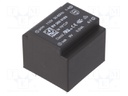 Transformer: encapsulated; 0.5VA; 115VAC; 9V; 56mA; Mounting: PCB
