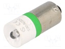 LED lamp; green; BA9S; 130VAC