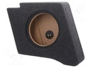 Car loudspeaker enclosure; MDF; black melange; textil; 15l; 250mm