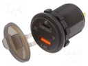 USB power supply; USB A socket,USB C socket; Sup.volt: 12÷24VDC
