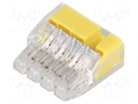 Quick splice; spring clamp; 0.75÷4mm2; 600V; 32A; for cable