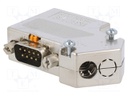 D-Sub; PIN: 9; plug; male + female; angled 35°; screw terminal