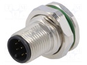 Socket; M12; PIN: 8; male; A code-DeviceNet / CANopen; THT; IP67