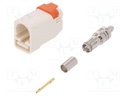 Plug; FAKRA II SMB; female; straight; RG174,RG316; crimped; white