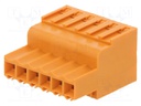 Pluggable terminal block; 3.5mm; ways: 6; straight; plug; female