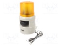 Signaller: lighting-sound; 24VDC; siren,flashing light; amber