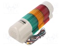Signaller: signalling column; siren,continuous light; LED; IP54