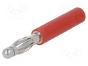 Adapter; 4mm banana; banana 2mm socket,banana 4mm plug; 10A
