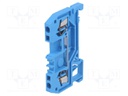 Splice terminal: rail; 0.08÷1.5mm2; ways: 1; terminals: 2; blue
