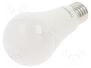 LED lamp; warm white; E27; 230VAC; 1521lm; 15W; 180°; 3000K