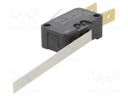 Microswitch SNAP ACTION; SPDT; 16A/250VAC; 4A/250VDC; ON-(ON)