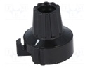 Precise knob; Shaft d: 6mm; Ø22.8x23.1mm; Colour: black