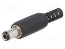 Plug; DC supply; female; 5,5/2,5mm; 5.5mm; 2.5mm; for cable; 9mm