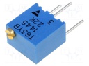 Potentiometer: mounting; 22kΩ; 250mW; No.of mech.turns: 15±5; ±10%